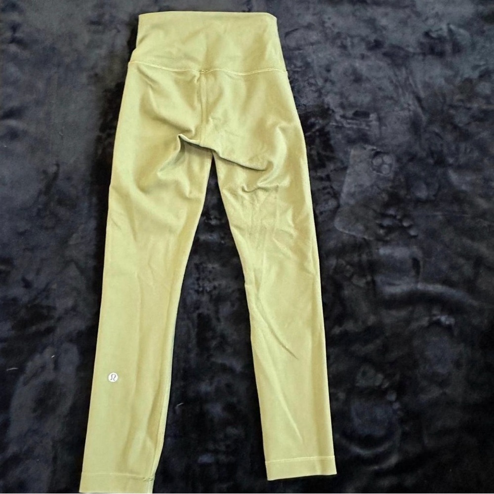 Lululemon align leggings Grape leaf/ green/yellow color size 2